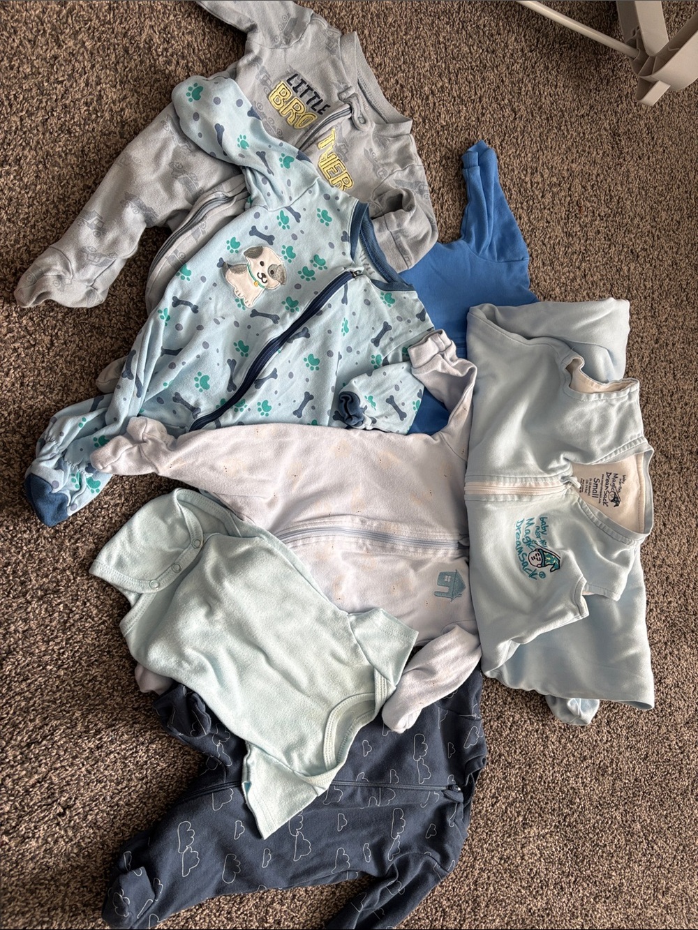 Baby One-Piece Sleepwear Set - Light Blue Mix